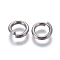 Non-Tarnish 304 Stainless Steel Jump Ring, Open Jump Rings, Stainless Steel Color, 12 Gauge, 10.5x2mm, Inner Diameter: 7mm