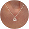 Brass Pendant Necklaces for Women, Platinum, Flower, 17.72 inch(45cm)