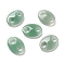Natural Green Aventurine Connector Charms, Pig Nose, 25x18x6.5mm, Hole: 6mm