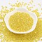 MGB Matsuno Glass Beads, Japanese Seed Beads, 8/0 Transparent Rainbow Glass Round Hole Seed Beads, Yellow, 3x2mm, Hole: 1mm, about 14000pcs/bag, 450g/bag