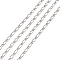 Nickel Free Iron Handmade Chains Figaro Chains Mother-Son Chains, Unwelded, Platinum Color, with Spool, Mother link: 4x8mm, Son link: 3x4mm, 0.8mm thick, about 328.08 Feet(100m)/roll