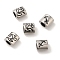 Oval with Constellation 304 Stainless Steel Beads, Large Hole Beads, Antique Silver, Sagittarius, 9x9x6mm, Hole: 4.5mm