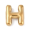 Ion Plating(IP) 304 Stainless Steel Pendants, Real 18K Gold Plated, Letter H, 17.5x15x5mm, Hole: 2mm