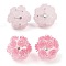 Acrylic Handmade Luminous Polymer Clay Rhinestone Beads, Flower, Mixed Color, 20~21mm, Hole: 2mm
