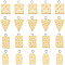 40Pcs 4 Styles Resin Pendants, with Platinum Iron Peg Bail, Imitation Food, Cheese, Navajo White, 17~20x10~14x5~7mm, Hole: 2mm, 10pcs/style