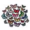 Polyester Embroidery Cloth Iron On/Sew On Patches, Costume Accessories, Appliques, Butterfly, Mixed Color, 27~45x45~74x2mm, 23pcs/set