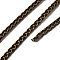 Braided Stainless Steel Cord, for DIY Craft, Textured Round, Gold, 3mm, about 32.81 Feet(10m)/Roll