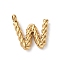 316 Surgical Stainless Steel Pendants & Charms, Golden, Letter W, 13.5x12.5x2mm, Hole: 2mm