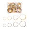 64Pcs 8 Styles 304 Stainless Steel Linking Ring, Ring, Golden & Stainless Steel Color, 8pcs/style