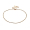 PVD Vacuum Plating 304 Stainless Steel Figaro Chain Anklets, with 304 Stainless Steel Findings, Golden, 9-3/4 inch(24.7cm)