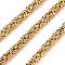 304 Stainless Steel knot Link Chains Chains, Unwelded, with Spool, Golden, 5x6mm
