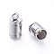 Tarnish Resistant 304 Stainless Steel Cord Ends, Stainless Steel Color, 10x5mm, Hole: 2mm, Inner Diameter: 4mm