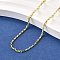 Brass Box Chain Necklaces, Lead Free & Cadmium Free, Long-Lasting Plated, Rack Plating, Real 18K Gold Plated, 17.56 inch(44.6cm)