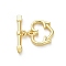 Brass Toggle Clasps, Cadmium Free & Nickel Free & Lead Free, Heart, Real 18K Gold Plated, ring: 12.5x13x2mm, Hole: 1.6mm; bar: 5x20x2.5mm, hole: 1.5mm
