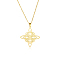 304 Stainless Steel Pendant Necklaces, Witches Knot Wiccan Symbol, Golden, 17.72 inch(45cm)