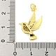 Латунные микропаве прозрачные подвески с фианитом KK-R159-14A-G-3
