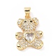 Латунные микро проложить кубического циркония подвески KK-C012-04G-08-1