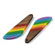 Подвески Pride на тему радуги из смолы и орехового дерева WOOD-K012-12B-2