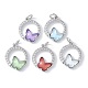 Подвески из латуни микропаве с фианитами и стеклом KK-F892-50P-1
