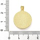 Плоские круглые подвески из латуни KK-Z063-11G-02-3
