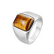 Прямоугольное кольцо на палец из натурального тигрового глаза FIND-PW0021-07D-01-1