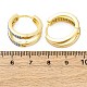 Латунные серьги-кольца из прозрачного кубического циркония EJEW-H158-15GP-5