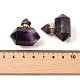 Кулоны для бутылочек с натуральным аметистом G-L623-08G-02-3