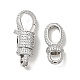 Замки из латуни с микропейвом и прозрачным фианитом KK-J301-01P-4