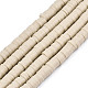 Плоские круглые бусинки распорки ручной полимерной глины CLAY-R067-4.0mm-02-1