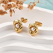 Серьги-гвоздики из нержавеющей стали 304 EJEW-S246-06G