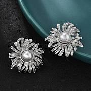 Серьги-гвоздики из латуни EJEW-S258-01P