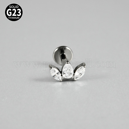 Серьги g23 из титана с микропаве из кубического циркония для хряща WG0CACB-05-1