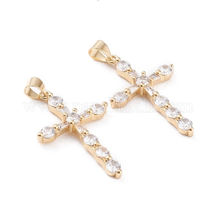 Латунные микро проложить кубического циркония подвески KK-F814-14G-1