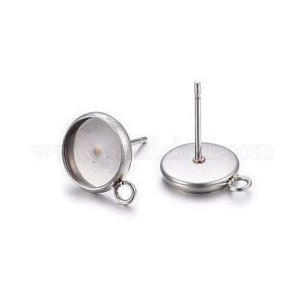 Серьги-гвоздики из нержавеющей стали 304 STAS-H467-08P-10mm-1