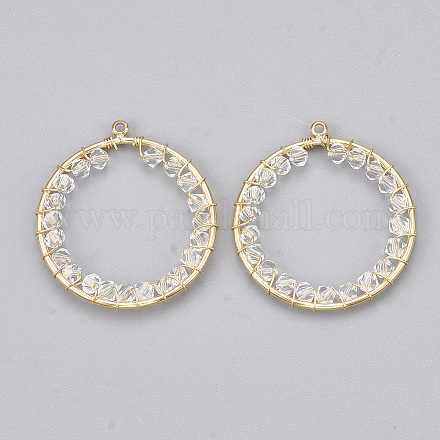 Латунные подвески KK-T038-452G-1