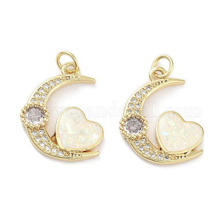 Латунные микропаве прозрачные подвески с фианитом KK-L213-047G-1