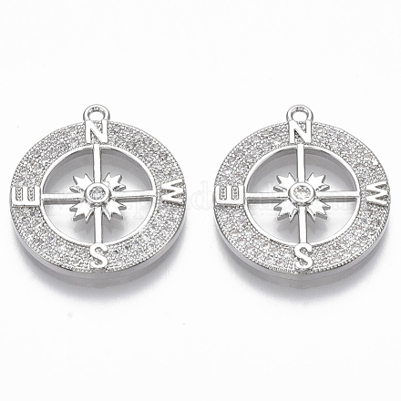 Латунные микро проложить кубического циркония подвески KK-R130-016P-NF-1