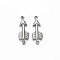 Non-Tarnish 304 Stainless Steel Connector Charms, Cadmium Free & Nickel Free & Lead Free, Arrow, Stainless Steel Color, 16x5.5x1.5mm, Hole: 1mm