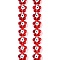 Transparent Glass Beads Strands, with Enamel, Flower with Evil Eye, Red, 14x15x8mm, Hole: 1mm, about 25pcs/strand, 13.39''(34cm)