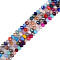 Glass Beads Strands, Faceted, Abacus, Colorful, 6x4.5mm, Hole: 1.2mm, about 90~92Pcs/strand, 16.34 inch~16.73 inch(41.5~42.5cm)