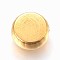 304 Stainless Steel Beads, Flat Round with CssmlNdsmd Cross God Father Religious Christianity, Golden, 11x5mm, Hole: 2mm