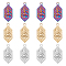 12Pcs 3 Colors 304 Stainless Steel Pendants, Hexagon with Rabbit, Mixed Color, 28x12x2.5mm, Hole: 2.5mm, 4pcs/color