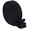 10 Yards Polyester Elastic Wide Band, Flat, Black, 39mm