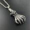 Skull Skeleton Hand Pendant Vintage Punk Stainless Steel Necklace Jewelry, Stainless Steel Color
