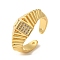 Brass Micro Pave Clear Cubic Zirconia Open Cuff Rings, for Women, Lead Free & Cadmium Free, Real 18K Gold Plated, 10mm, Adjustable