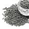 12/0 Grade A Round Glass Seed Beads, Metallic Colours, Matte Style, Platinum Plated, 12/0, 2x1.5mm, Hole: 0.8mm, about 30000pcs/bag