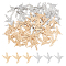 80Pcs 2 Metal Colors Rack Plating Brass Filigree Pendants, Long-Lasting Plated, Bird Charms, Platinum & Light Gold, 21x17x0.3mm, Hole: 1.2mm, 40pcs/metal color