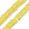 Handmade Lampwork Beads Strands, Square with seed Beads, Yellow, 4x4x2~3mm, Hole: 0.8mm, about 157pcs/strand, 15.75''(40cm)