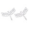 Tarnish Resistant 201 Stainless Steel Filigree Pendants, Etched Metal Embellishments, Dragonfly, Stainless Steel Color, 22x29.5x0.3mm, Hole: 1.2mm