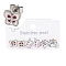 3 Pairs 3 Styles 304 Stainless Steel Enamel Stud Earrings for Women, Star & Horse & Butterfly, Stainless Steel Color, 7~10.5x7.5~10mm, 1 pair/style